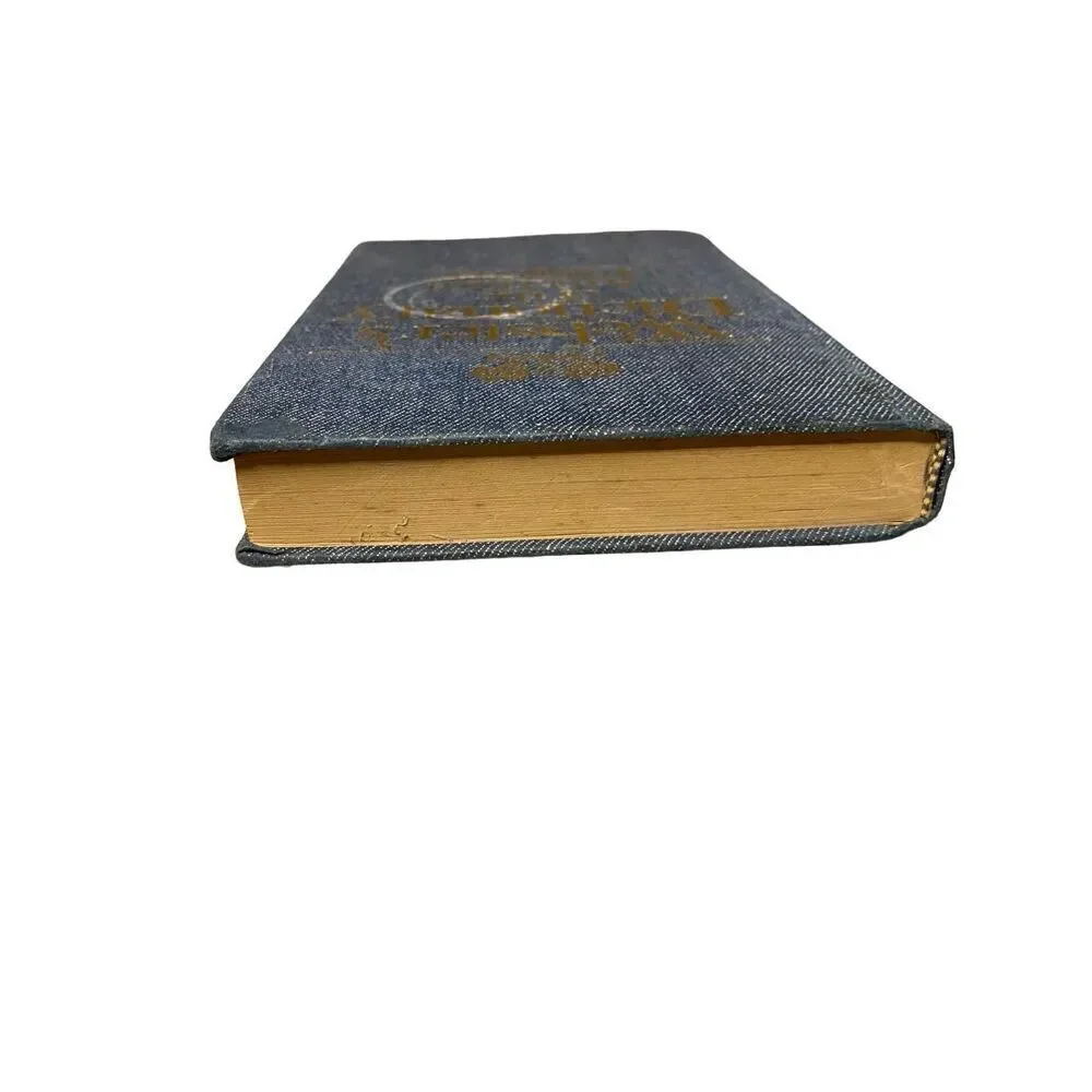 1976 Websters Dictionary Of The American Language Denim Hardcover Book
